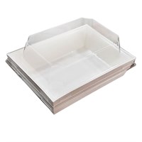 Контейнер бумажный Ant Box White с крышкой 400 мл, 85x120x68 мм, 600 шт - фото 27308