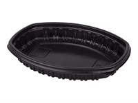 Контейнер СпК-257 овальный 257х202мм, h-37мм, 800 мл, черный, 300 шт - фото 27479