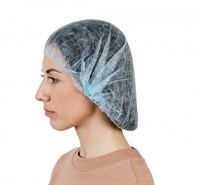 Одноразовая медицинская шапочка "Шарлотта" спанбонд, голубая, №100/1000 (№3) - фото 27518