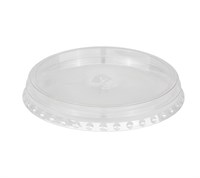 Крышка плоская прозрачная d=95 мм PET, с крестовым отверстием - фото 27557