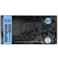 Перчатки виниловые, голубые, неопудренные, одноразовые, размер S, 100 шт. в упаковке, AVIORA, 402-915 - фото 27600