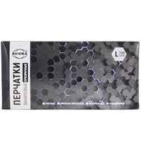 Перчатки виниловые, неопудренные, одноразовые, размер L, 100 шт. в упаковке, AVIORA, 402-639 - фото 27604