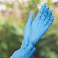Перчатки нитриловые, голубые, размер S, вес перчатки 2,5 г, 100 шт. в уп., AVIORA, 402-657 - фото 27666