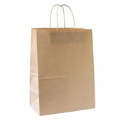 Пакет бумажный с кручеными ручками, крафт, 260*150*350 мм, AVIORA, 200 шт - фото 27697