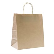 Пакет бумажный с кручеными ручками, крафт, 240*140*280 мм, AVIORA, 300 шт - фото 27699