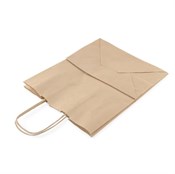 Пакет бумажный с кручеными ручками, крафт, 240*140*280 мм, AVIORA, 300 шт - фото 27700