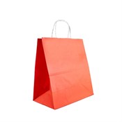 Пакет бумажный с кручеными ручками, красный, 240*140*280 мм, AVIORA, 300 шт - фото 27714