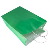 Пакет бумажный с кручеными ручками, зеленый, 260*150*340 мм, AVIORA, 200 шт - фото 27722