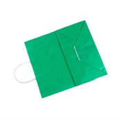 Пакет бумажный с кручеными ручками, зеленый, 220*120*250 мм, AVIORA, 250 шт - фото 27727