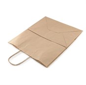 Пакет бумажный с кручеными ручками, крафт, 320*200*370 мм, AVIORA, 200 шт - фото 27732