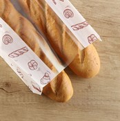 Пакет бумажный с рисунком "ХЛЕБ", 325 х 200 + 65 мм, с окном 110 мм, влагопрочный, белый, AVIORA, 50 шт/уп - фото 27739