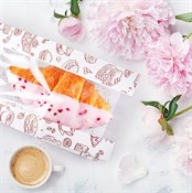 Пакет бумажный с окном с рисунком "ВЫПЕЧКА", 250 х 140 + 60 мм, жиростойкий, белый, AVIORA, 100 шт/уп - фото 27761