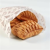 Пакет бумажный с рисунком "ВЫПЕЧКА", 250 х 140 + 60 мм, жиростойкий, белый, AVIORA, 100 шт/уп - фото 27767