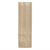 Пакет бумажный под ПИВНУЮ БУТЫЛКУ или МИНИ-БАГЕТ, 300 х 100 + 50 мм, крафт, коричневый, AVIORA, 100 шт/уп - фото 27769