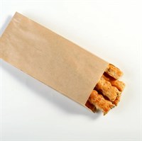 Пакет бумажный под СТОЛОВЫЕ ПРИБОРЫ, 200 х 80 + 20 мм, крафт, без печати, AVIORA, 100 шт/уп - фото 27779