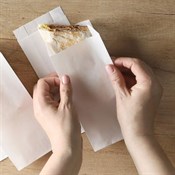 Пакет бумажный под ШАУРМУ, 220 х 90 + 40 мм, жиростойкий, белый, AVIORA, 100 шт/уп - фото 27790