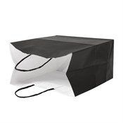 Пакет бумажный с кручеными ручками, чёрный, 260*150*340 мм, AVIORA, 200 шт - фото 27793