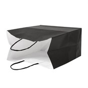 Пакет бумажный с кручеными ручками, чёрный, 240*140*280 мм, AVIORA, 300 шт - фото 27796