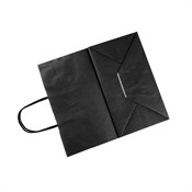 Пакет бумажный с кручеными ручками, черный, 220*120*250 мм, AVIORA, 250 шт - фото 27798