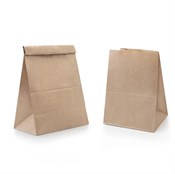 Крафт-пакет &quot;навынос&quot; В, 180*120*290 мм, 50 г./кв.м, прямоугольное дно