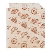 Уголок с рисунком "ВЫПЕЧКА", 175 х 140 мм, жиростойкий, подпергамент, коричневый, AVIORA, 100 шт/уп - фото 27807