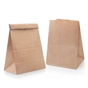 Крафт-пакет &quot;навынос&quot;, 260 х 150 х 340 мм, 70 г./кв.м, прямоугольное дно