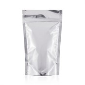 Пакет дой-пак, прозрачный + металлизированный, с замком зип-лок (Pet/PE+Pet met/PE), 108 мкм, 135 х 225 + (40+40) мм - фото 27837