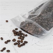 Пакет дой-пак, прозрачный + металлизированный, с замком зип-лок (Pet/PE+Pet met/PE), 108 мкм, 135 х 225 + (40+40) мм - фото 27838