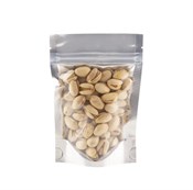 Пакет дой-пак, прозрачный + металлизированный, с замком зип-лок (Pet/PE+Pet met/PE), 108 мкм, 105 х 150 + (30+30) мм; - фото 27839