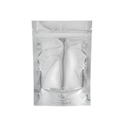 Пакет дой-пак, прозрачный + металлизированный, с замком зип-лок (Pet/PE+Pet met/PE), 108 мкм, 105 х 150 + (30+30) мм; - фото 27840