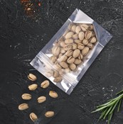 Пакет дой-пак, прозрачный + металлизированный, с замком зип-лок (Pet/PE+Pet met/PE), 108 мкм, 105 х 150 + (30+30) мм; - фото 27841