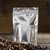 Пакет дой-пак, металлизированный, с замком зип-лок (Pet met/PE), 92 мкм, 135 х 200 + (40+40) мм - фото 27846