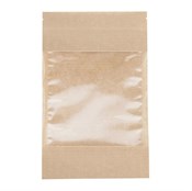 Пакет дой-пак бумажный с замком зип-лок (Бумага/СPP), 150 х 240 + (45+45) мм, с окном 140мм, 100 шт/уп, AVIORA - фото 27853