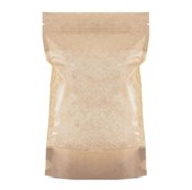 Пакет дой-пак бумажный с замком зип-лок (Бумага/СPP), 150 х 240 + (45+45) мм, с окном 140мм, 100 шт/уп, AVIORA - фото 27854