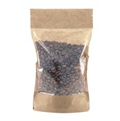 Пакет дой-пак бумажный с замком зип-лок (Бумага/СPP), 140 х 225 + (40+40) мм, с окном 140мм, 100 шт/уп, AVIORA - фото 27861