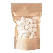 Пакет дой-пак бумажный с замком зип-лок (Бумага/СPP), 120 х 185 + (35+35) мм, с окном 90 мм, 100 шт/уп, AVIORA - фото 27870