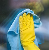 Салфетка микрофибра, 30 х 30 см, 200 г/м2, голубая, «ГОРНИЦА» - фото 27908