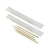 Зубочистки БАМБУКОВЫЕ в индивидуальной бумажной упаковке, С МЕНТОЛОМ, 500 шт. в картонной коробке, AVIORA - фото 27998