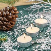 Свечи чайные в гильзе, литые, 100 шт. в картонной подложке - фото 28015