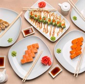 Палочки для суши, 20 см, круглые, бамбуковые, пара в индивидуальной ПП-упаковке, 100 пар/уп - фото 28024