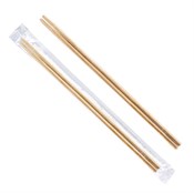 Палочки для суши, 23 см, круглые, бамбуковые, пара в индивидуальной ПП-упаковке, 100 пар/уп - фото 28030