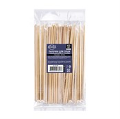 Палочки для суши, 23 см, круглые, бамбуковые, пара в индивидуальной ПП-упаковке, 100 пар/уп - фото 28031