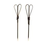 Декоративные пики из бамбука "УЗЕЛКИ-СЕРДЕЧКИ" черные, 120 мм, 100 шт. в пакете, AVIORA - фото 28036